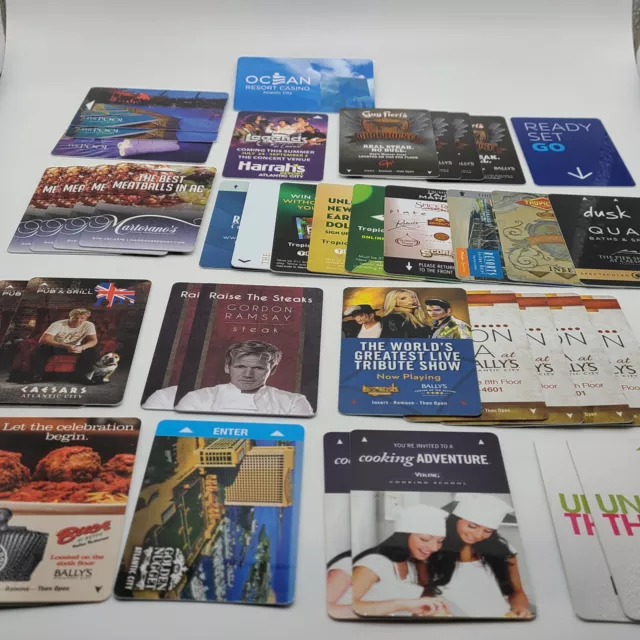 Hotel Room Key Cards Atlantic City - Souvenir Keepsakes Collections