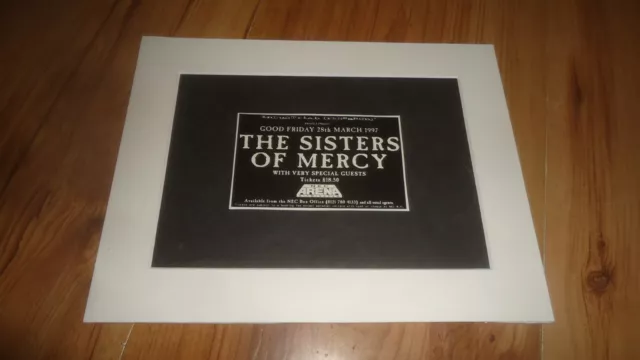 THE SISTERS OF MERCY BIRMINGHAM NEC ARENA 1997-Mounted original advert