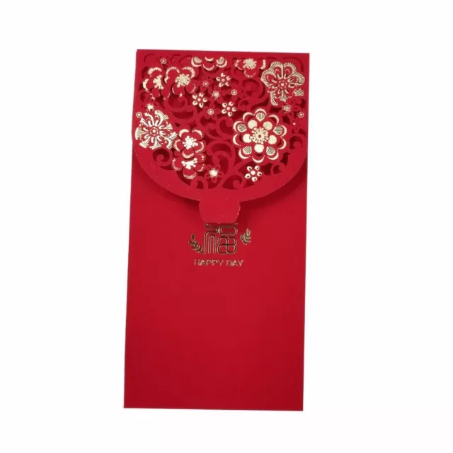7 * 3.5 Inch Hollowed Out Wedding Red Envelope Wedding Red Packets  Office