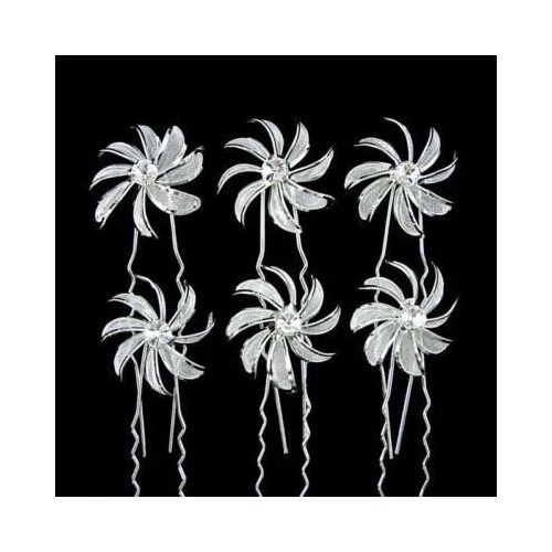 Lot De 6 épingles à Cheveux Avec Boutons De Rose Noirs - Style Gothique, émo, Rock, Satin