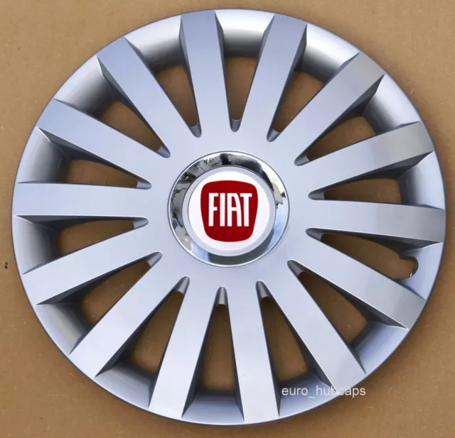 Cerchi argento 14", Coprimozzi, Coperture per Fiat 500 (Quantità 4)