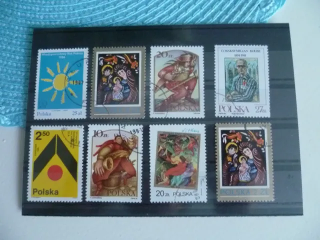 Steckkarte Briefmarken, Polen, Polska, diverse Motive, gestempelt, Set 11