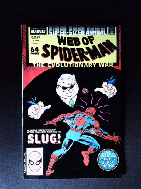 Web of Spider-Man Annual #4 High Grade  1ST APPEARANCE SLUG MARVEL COMICS