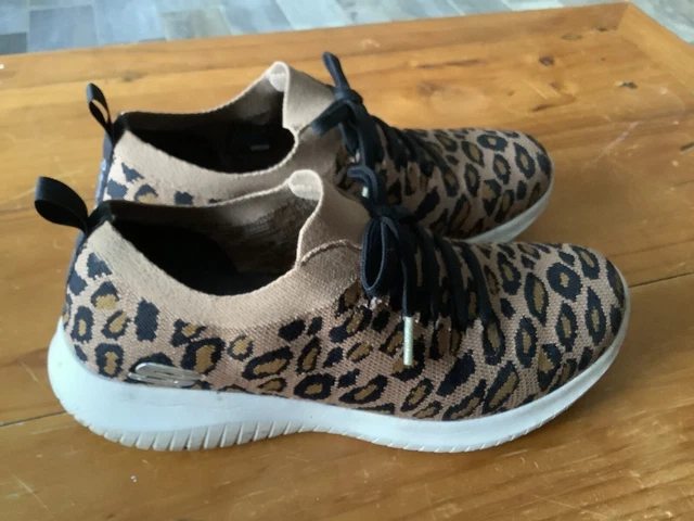 skechers brown & black ultra flex safari tour trainers