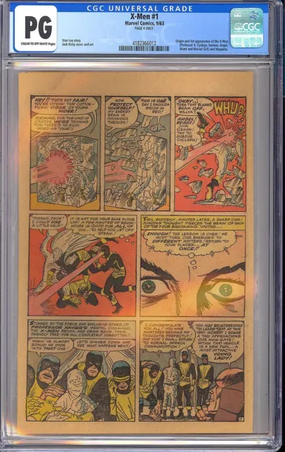 X-Men #1 Origin & 1st App. Silver Age Stan Lee Marvel Comic 1963 CGC PG 4