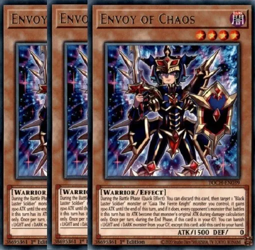 Yugioh - Envoy of Chaos - 1st Edition - Rare NM - Plus Free Holographic Card
