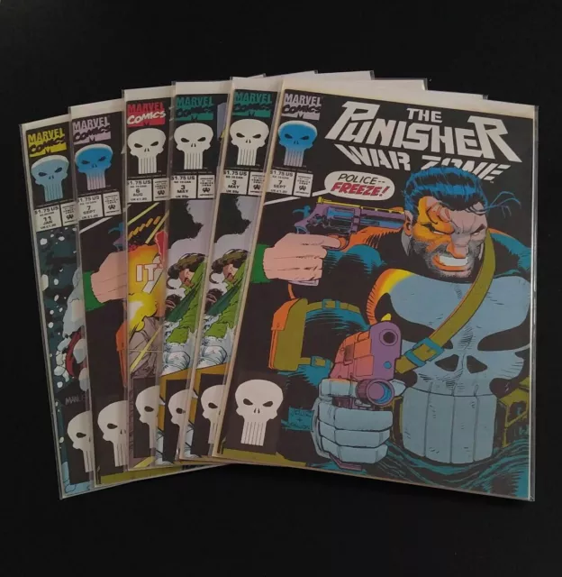 Punisher War Zone lot of 6 comics  2 #3, 2-#7, 6, 11 Marvel Comics 1992 VG