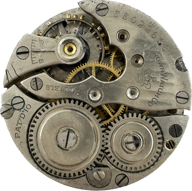 ANTIQUE 3/0S CROWN Mechanical Hunter Pocket Watch Movement New York