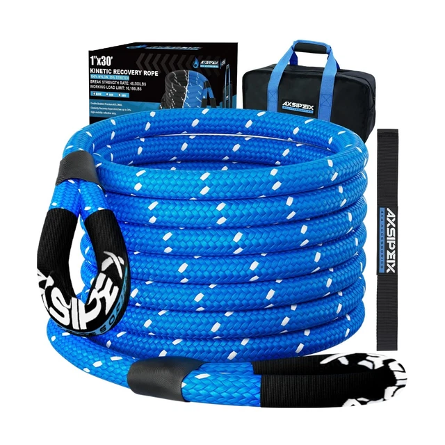 KINETIC RECOVERY ROPE (Reflective) | 1in x 30ft 48,500Lbs Heavy Duty ...