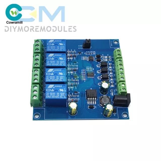 7-24V Modbus Rtu 1/2/4 Channels Relay Module Switch input output RS485/TTL UART