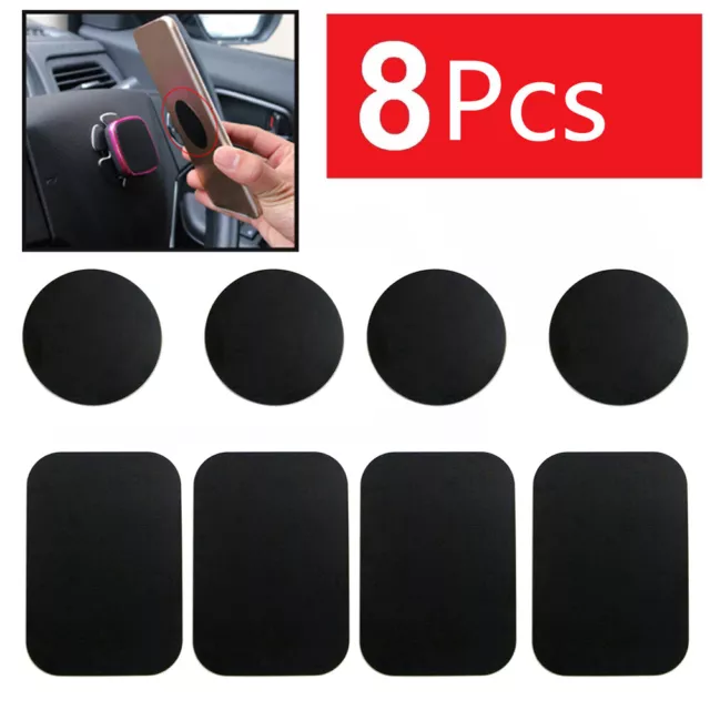 8x Metal Plate Stickers Replace For Magnetic Car Mount Magnet Cell Phone Holder