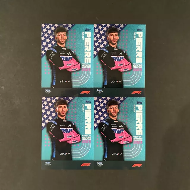 Pierre Gasly 2023 Topps Formula 1 Miami Grand Prix Lot of (4) F1 Alpine #4