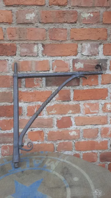 Antique Wrought Iron Chimney Crane Open Fire Pot Hanger - Possible Sign Hanger