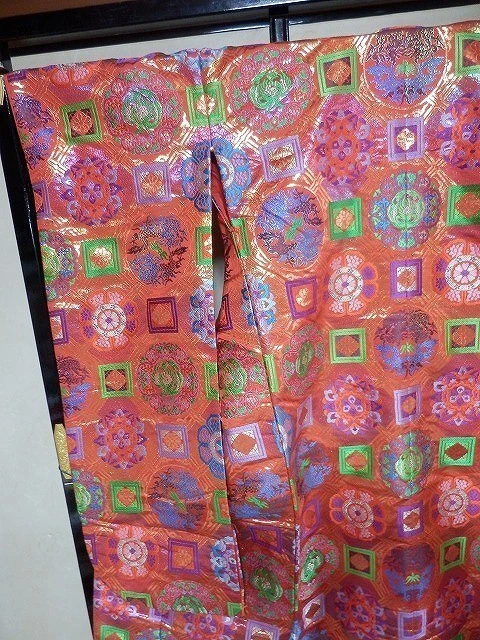 Japanese Kimono Uchikake Luxurious Wedding Embroidery Pure Silk kaleidoscopeK313 8