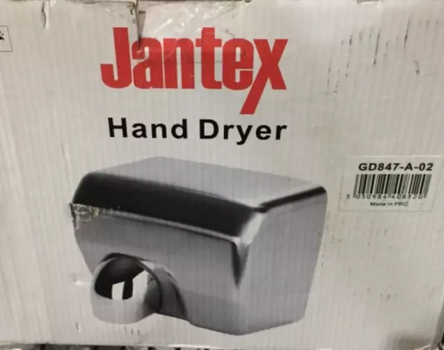 AUTOMATIC HAND DRYER BY JANTEX INFRARED SENSOR 360 NOZZLE STAINLESS STEEL 2.5kw