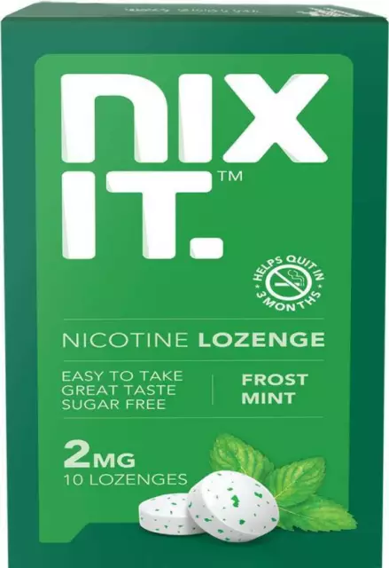 Nixit Nicotine Menthe 7 Paquets - Chaque Pack Contient 10 Pastilles Aide Quit