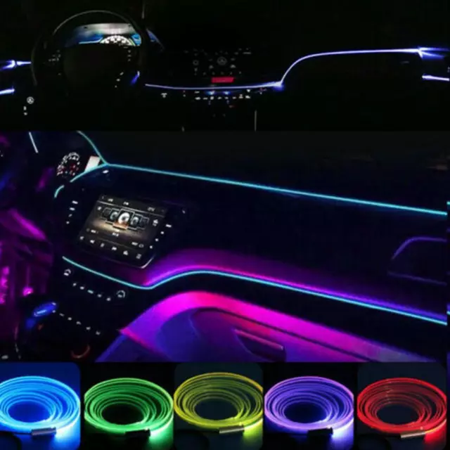 Voiture RVB LED Bande Lumières Atmosphère 4/5/6 1 Intérieur Néon Lumière DIY La= 2