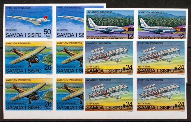 Samoa. MNH Yvert 404/07 (4) . 1978. Série Complet, Bloc De Cuatro. Sans Dent