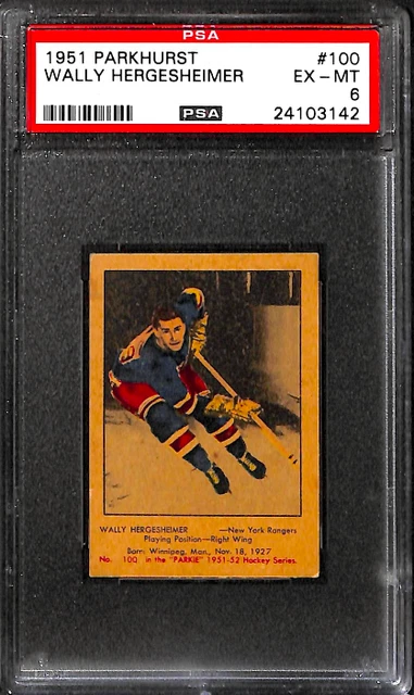 1951 Parkhurst #100 Wally Hergesheimer Psa 6 24103142