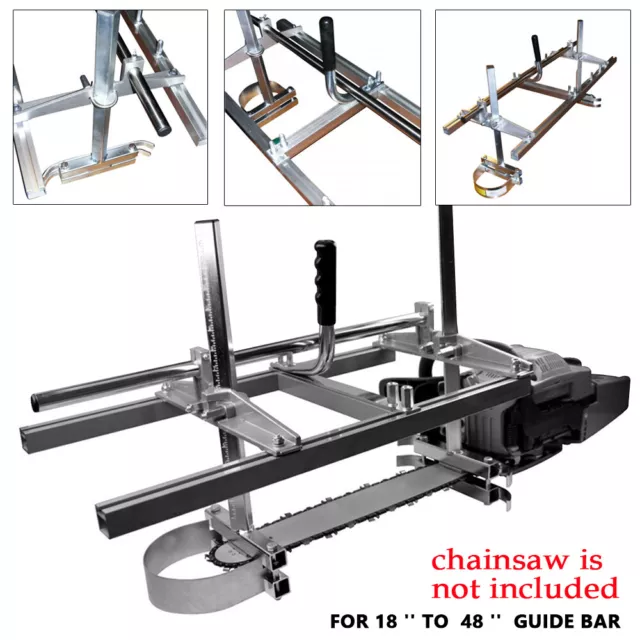 48" Tragbare Kettensäge Mühle Mobiles Sägewerk Forst Brett Säge Kettensägewerk