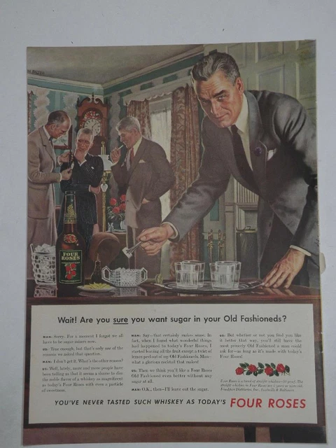 Magazine Ad* - 1942 - Four Roses Whiskey - World War II - (#1)