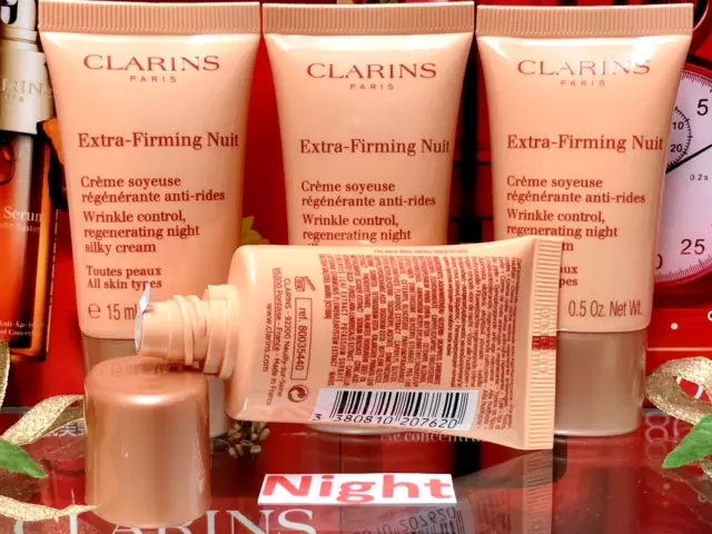 ☾3 PCS☽ Clarins Extra-Firming☾*Wrinkle Night Cream*☽◆☾15ml☽◆NEW~☾*Sealed*☽