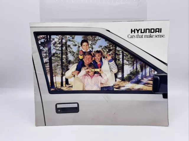 1986 Hyundai Excel Catalog Brochure GL Sedan Hatchback GLS Nice Original 86