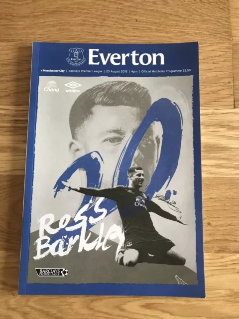 Everton V Manchester City 2015-2016 Programme