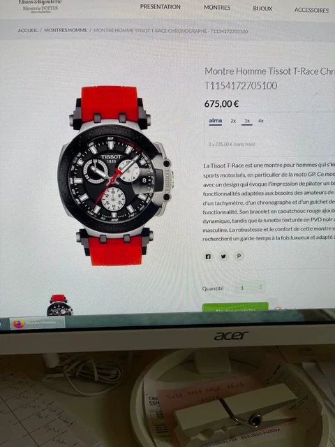 Montre Tissot T-Race Moto GP 2009 Chronographe édition Limitée - étanche 100m - Occasion Avec Boîte