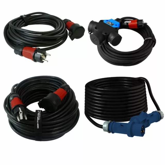 HuaLiSiJi Rallonge électrique Courte Schuko 16A 250V Cable D