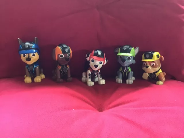 Paw Patrol Air Patrol X 5 Figures Zuma, Chase, Rocky, Rubble, Marshall Figures