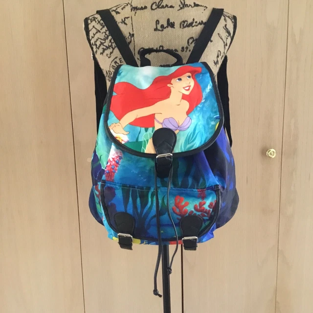 DISNEY LOUNGEFLY LITTLE Mermaid Airel Flounder Rare Large Backpack