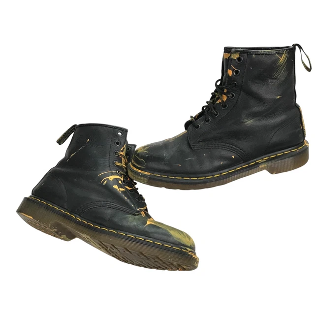 DR. MARTENS 1460 Combat Boots 8 Mens 9 Womens Lace Up Round Toe Leather