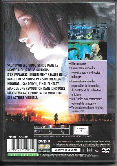 Dvd Zone 2--Final Fantasy / Les Creatures De L'esprit