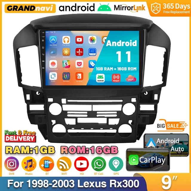 For 1998-2003 Lexus RX300 Android Auto Apple Carplay Car Stereo Radio GPS Navi
