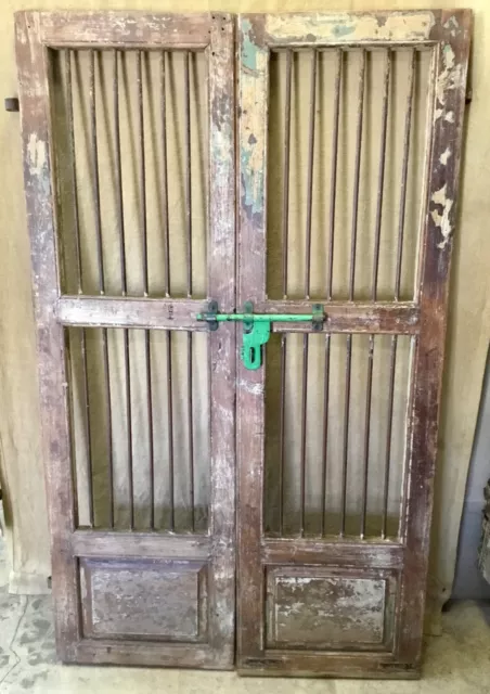Antique Architectural Salvaged Wood & Iron Doors. Wine Cellar Doors