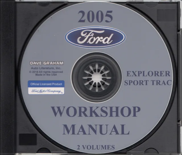 2005 Ford Explorer Sport Trac Shop Manual on CD-ROM 2 Volume Workshop Service