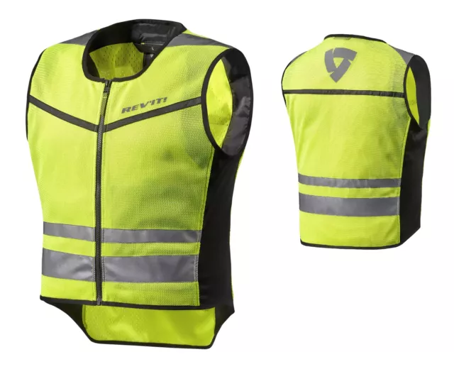 Gilet Moto Scooter Rev'it Fluo Athos Air 2 Vest Alta Visibilita' Fluo Hv Tg L