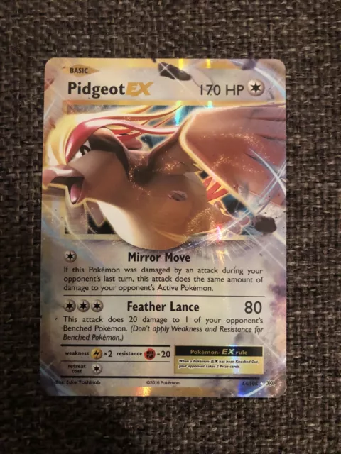 Pidgeot Ex Pokemon Karte 64/108 Xy Evolutions Half Art Holo Pack frisch ultra selten