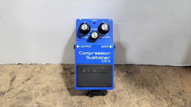 Tested Vintage Roland Boss CS-2 Compression Sustainer Made in Japan Black Label