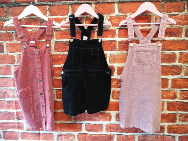 Girls Bundle Aged 7-8 Years 100% Next Dungaree Playsuit Dress Velvetine 128Cm