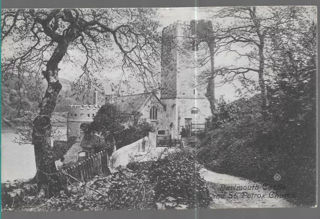 Splendid Old Postcard - Dartmouth Castle & St Petrox Church - Devon 1909