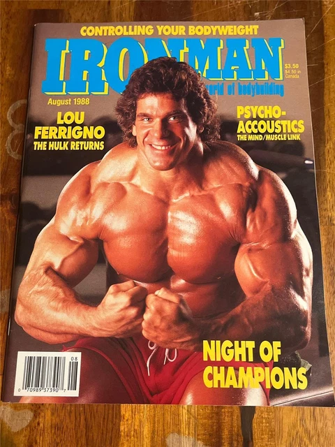 IRONMAN BODYBUILDING MUSCLE magazine LOU Incredible Hulk FERRIGNO 10-92 ...