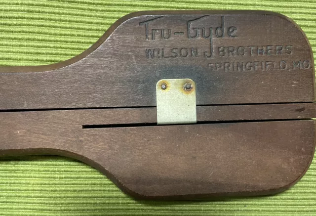 HERRAMIENTA DE MADERA DE GANCHO DE GANCHO WILSON BROTHERS TRU-GYDE SPRINGFIELD MO. L de 10,5