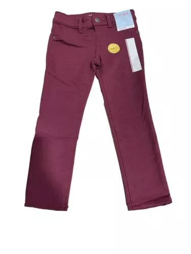 Girls' Mid-Rise Soft Knit Jeggings - Cat & Jack Burgundy XXL (18)