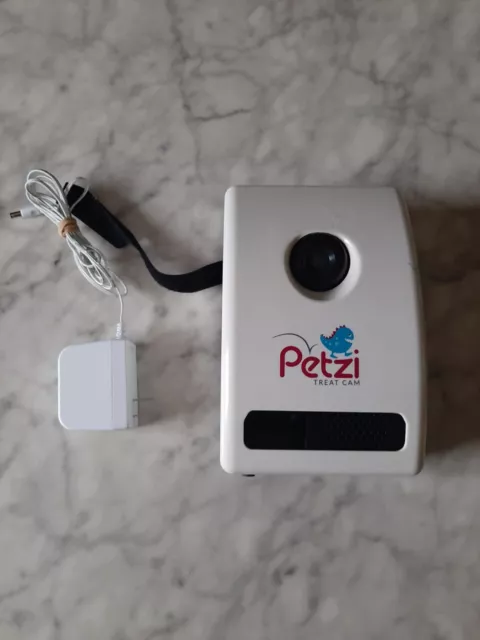 PETZI Treat Cam & Monitor for Cats, Dogs White WiFi (Model PET0025) TESTED WORKS