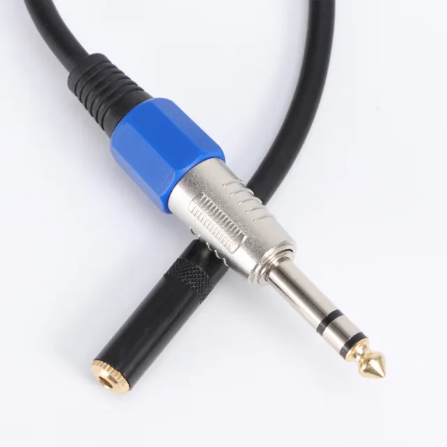 6.35mm Stereo Plug Male to 3.5mm Stereo Jack Female Socket Headphone Extension