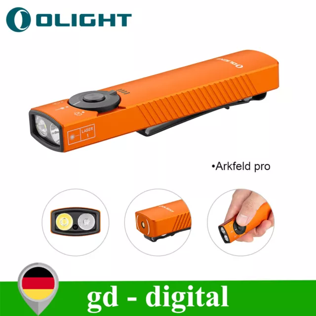 Olight Arkfeld Pro Klasse 1 EDC Taschenlampe mit drei Lichtquelle Alltag&Outdoor