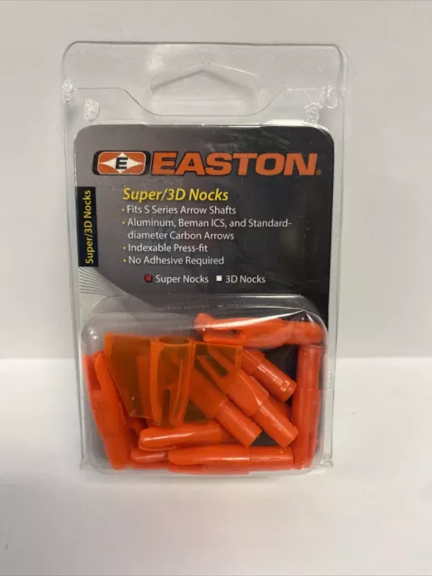 Easton Archery Press-Fit Super Nocks 12 Pack + tool - Orange - Made in USA