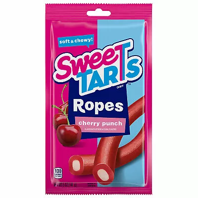 Sweetarts 71919 Soft and Chewy Candy Ropes, Cherry, 5 oz. - Quantity 12